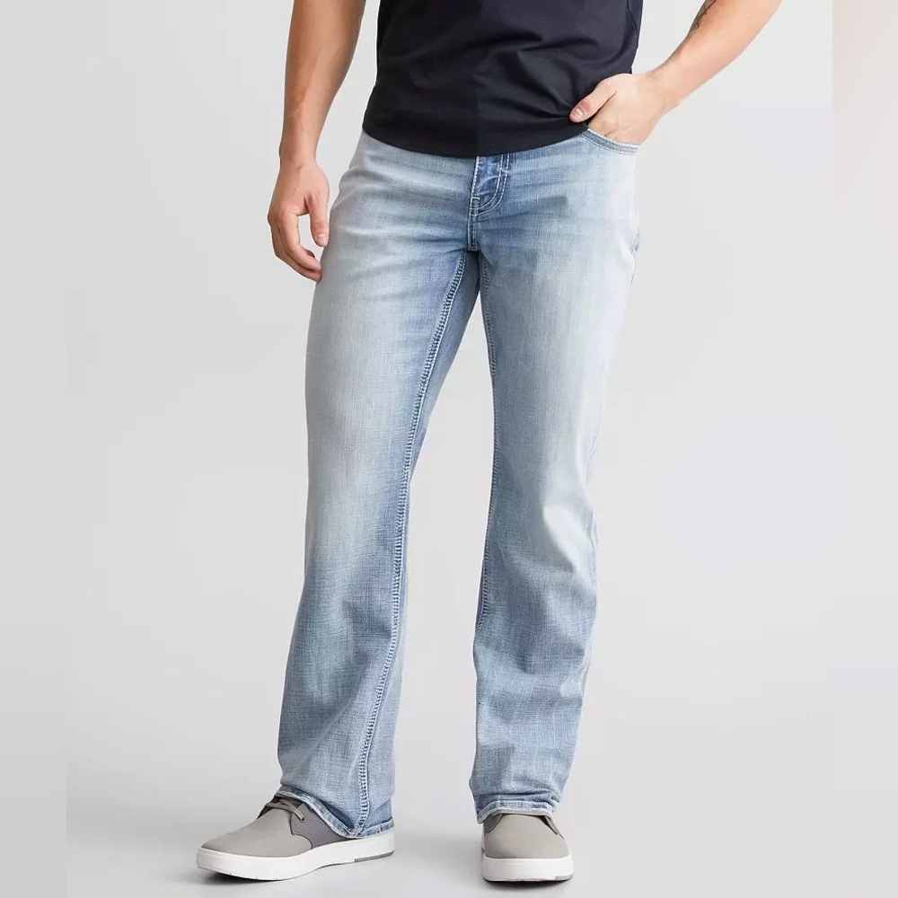 BKE Light Blue Straight Men Jeans